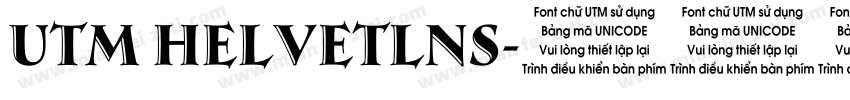 UTM HELVETLNS字体转换
